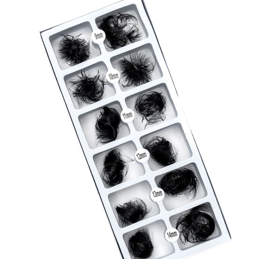 6D, .07, Textured Handmade Loose Fans (1500/6 Length Mix)