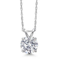 1.00 CTW Round Lab Grown Diamond Pendant Necklace in 14K Gold | AGI Certified | E-F Color, VS1-VS2 Clarity | 18 Inch Chain