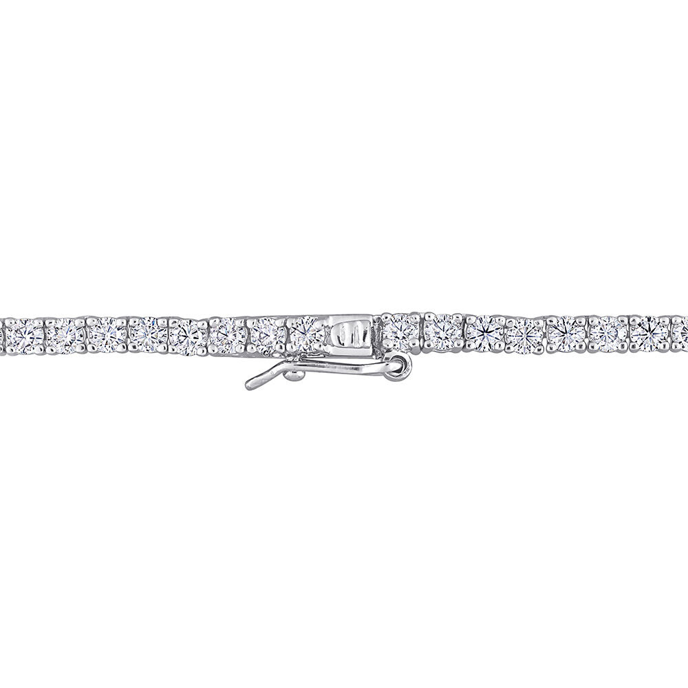 12.5 ct. DEW Created Brilliant Sapphire Tennis Necklace - 14K Gold Overlay