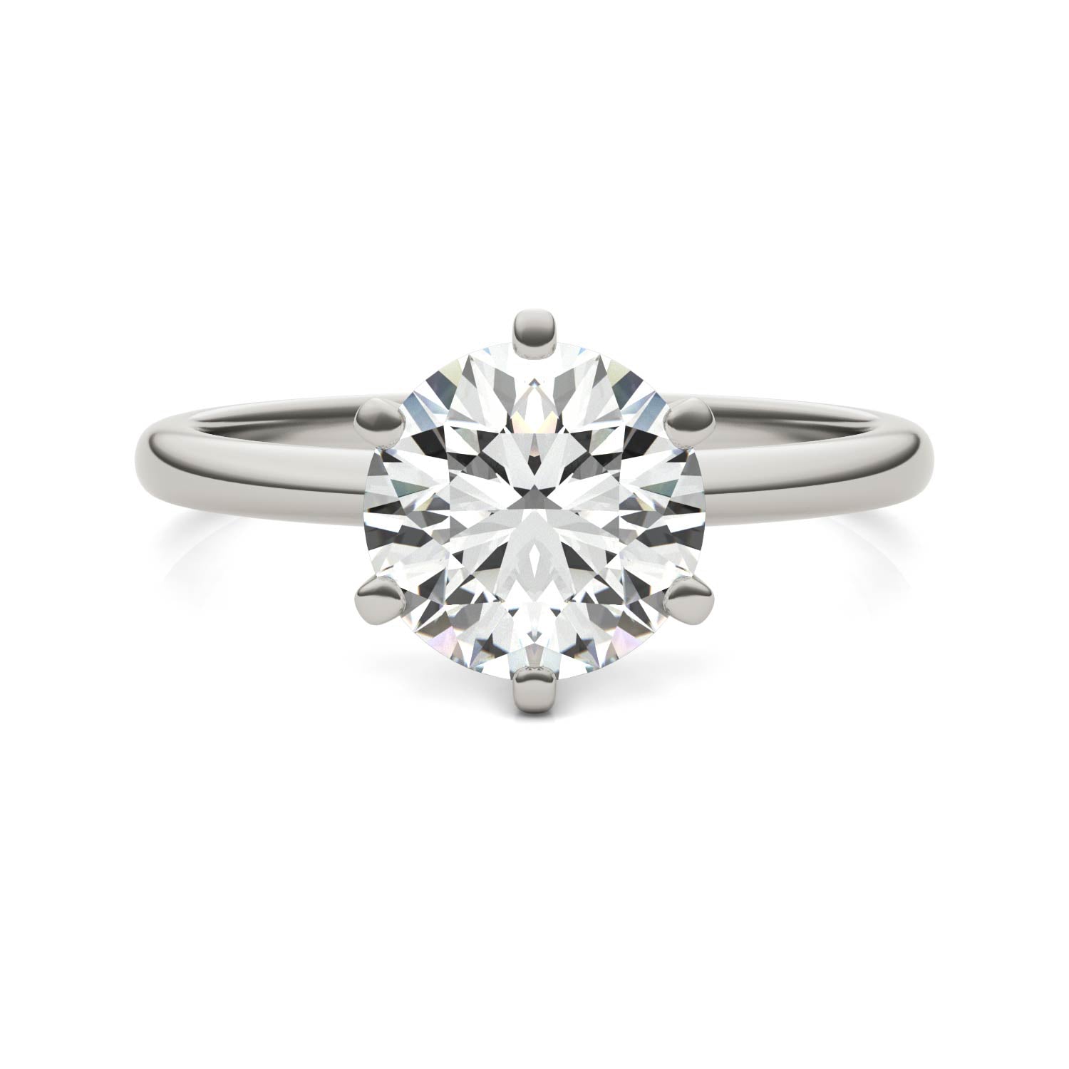 AGI Certified 3 CTW Lab Grown Diamond Solitaire Engagement Ring – G-VS Clarity, 14K White Gold