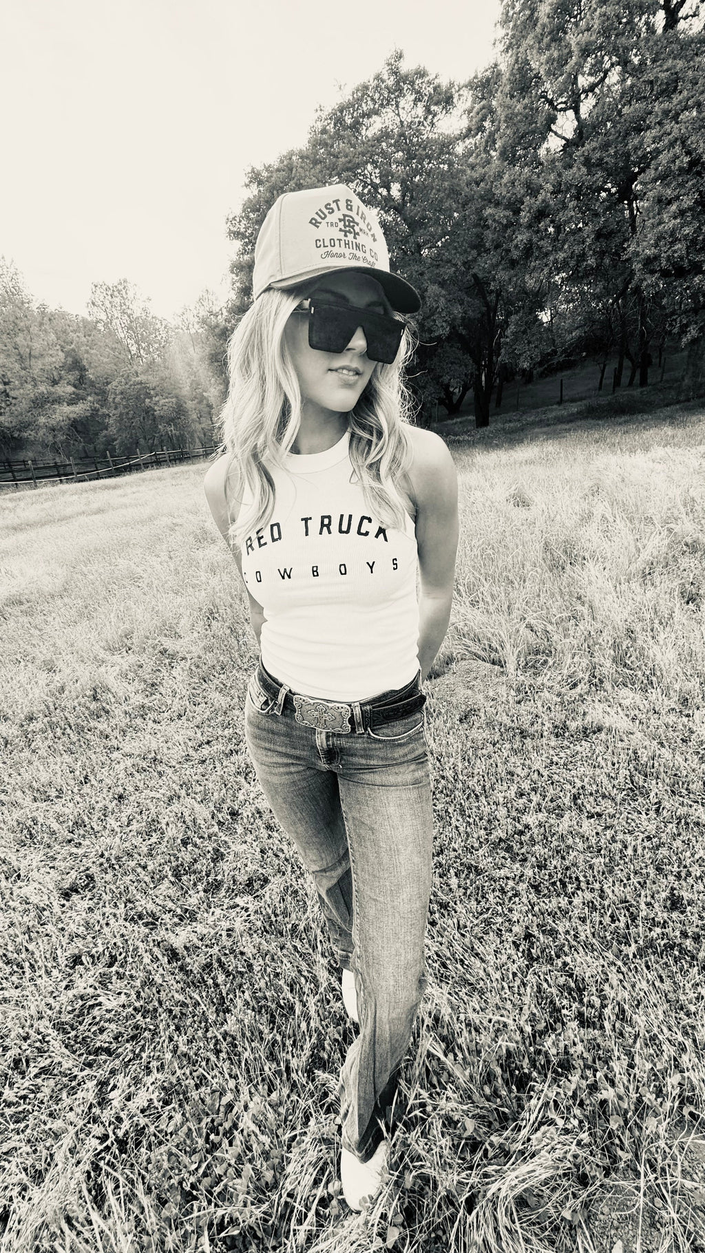 Varsity Tank-
Red Truck Cowboys