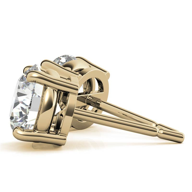 0.50 CTW Lab Grown Diamond Stud Earrings | G-VS Clarity | 14K White or Yellow Gold